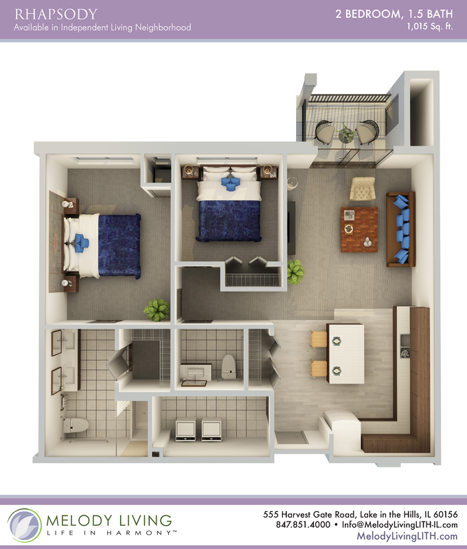 Independent Living Floor Plans Lake in the Hills IL